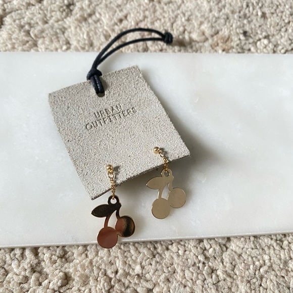 Urban Outfitters Jewelry - UO gold cherry earrings